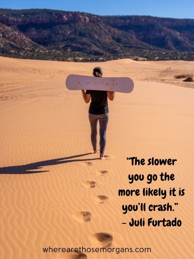 The slower you go the more likely it is you will crash
