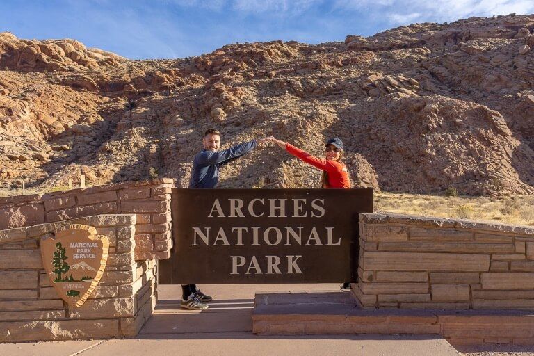 Arches National Park entrance sign