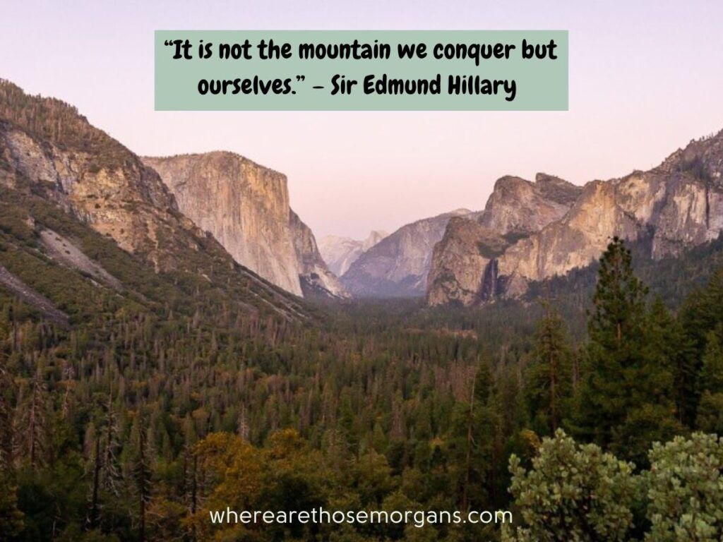 It is not the mountain we conquer, but ourselves