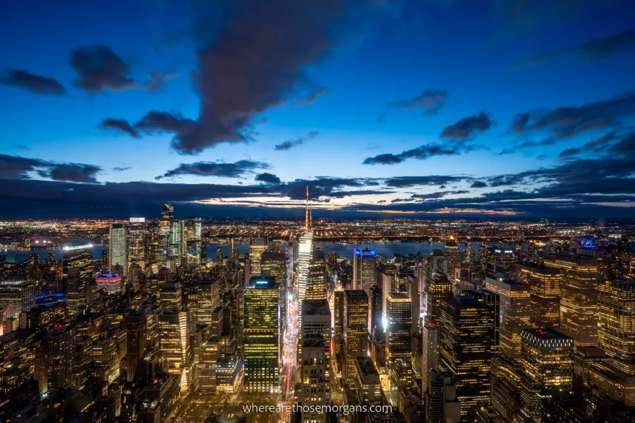 SUMMIT One Vanderbilt lit up at night