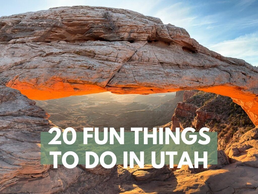 best places to visit in Utah with Mesa Arch in background