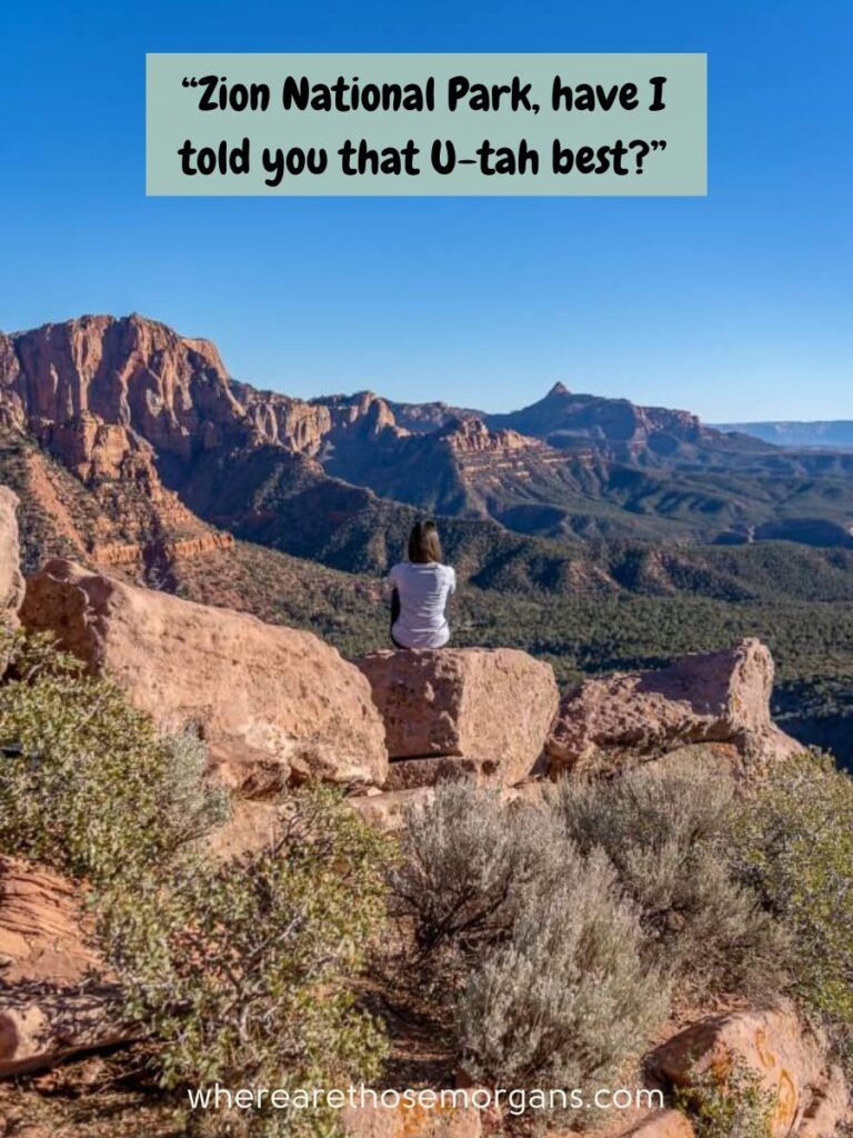 Zion National Park quote about Utah