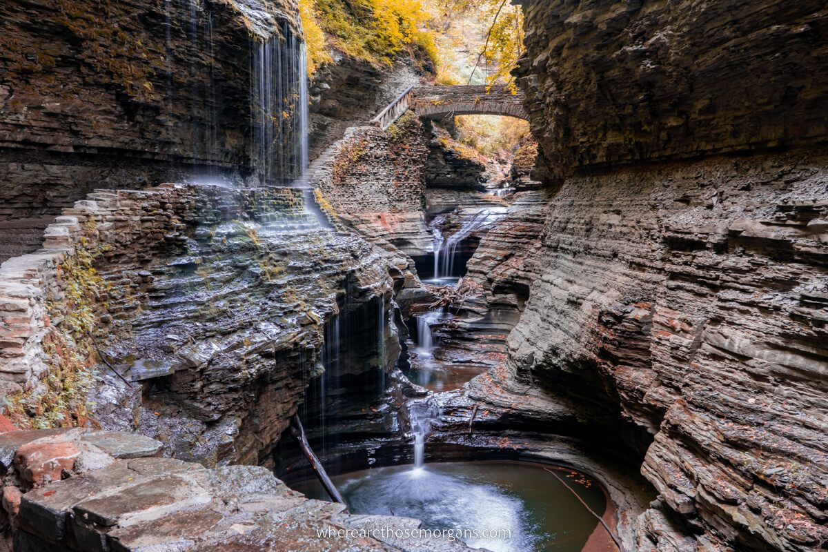 Watkins Glen and the New York Finger Lakes are one of the best places to visit in the USA Watkins Glen Gorge and Rainbow Falls