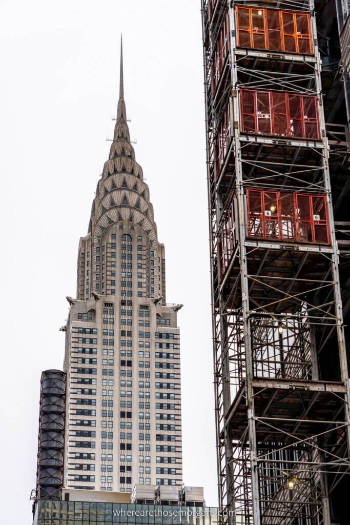 Close up view of Chrysler Building