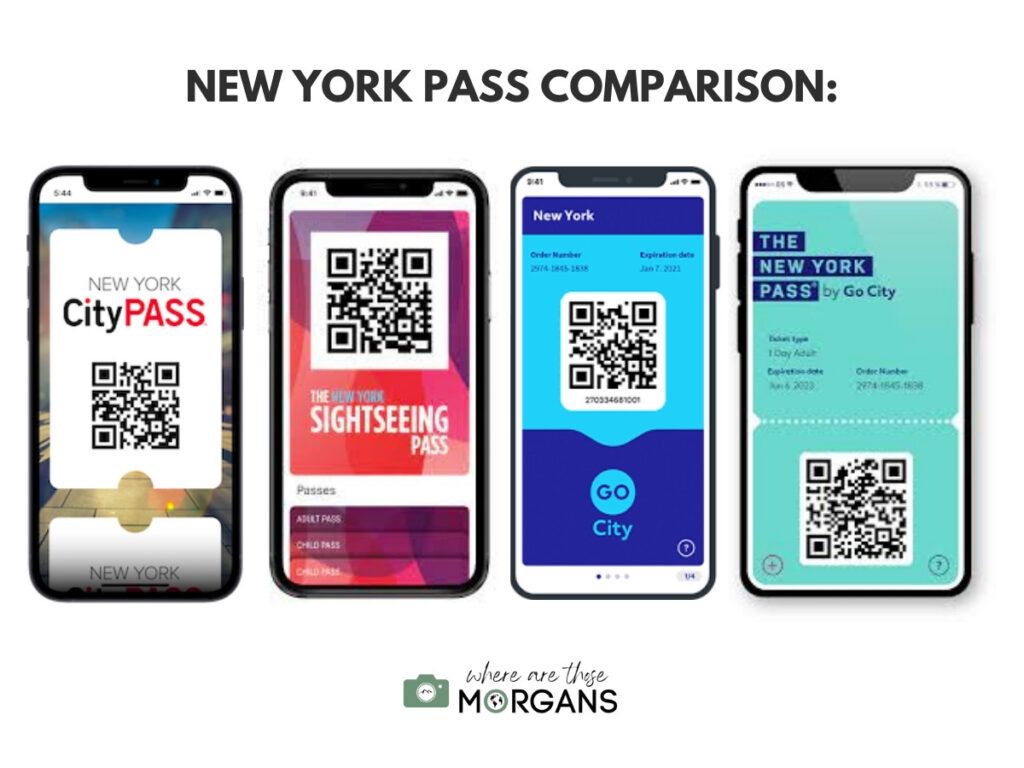 Comparison of the four New York City attraction passes