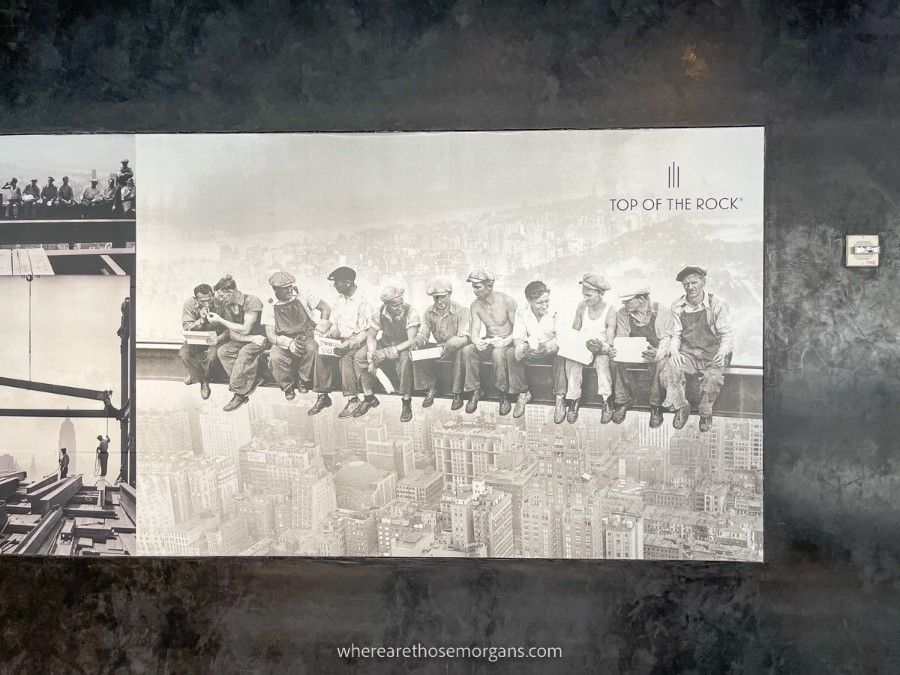 Top of the Rock iconic photo of construction workers