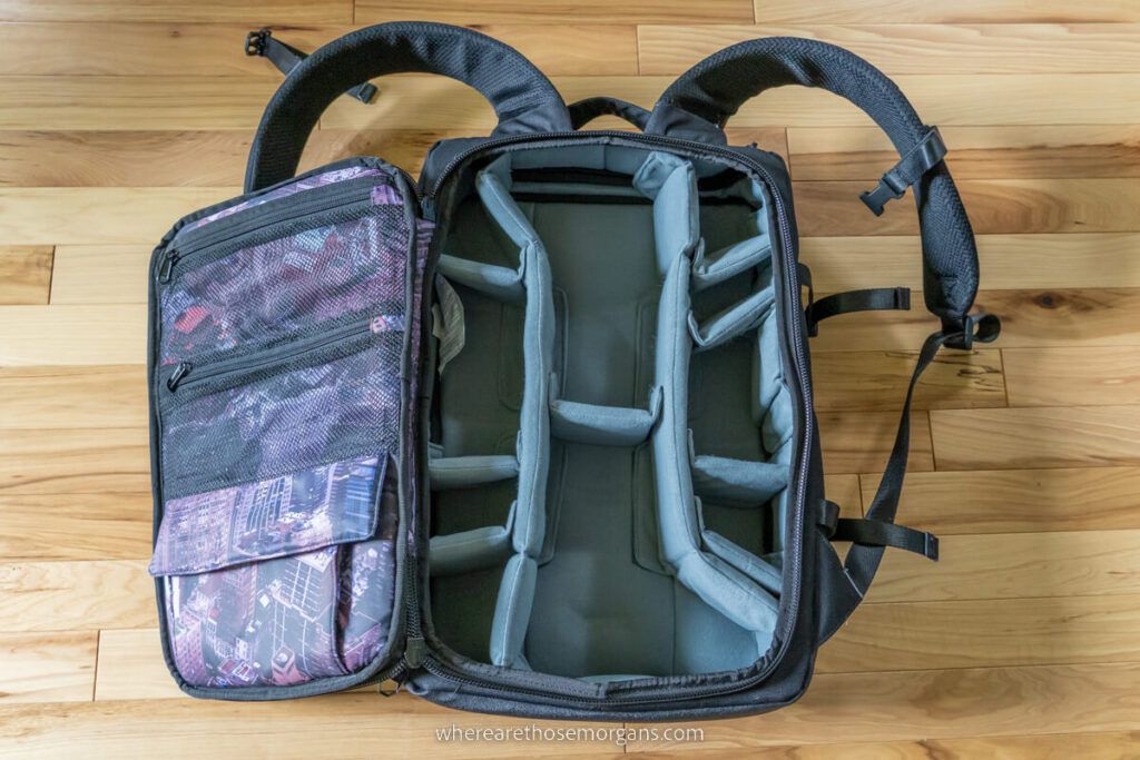 Main compartment of the HEX Backpack
