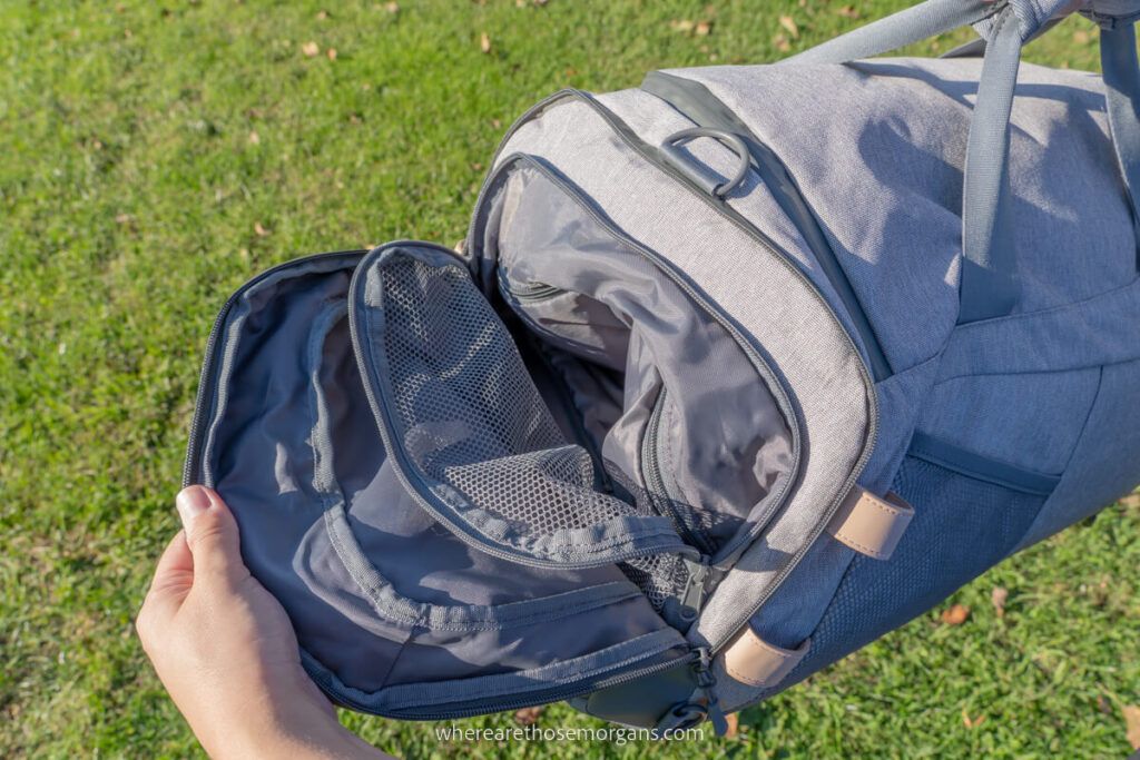 Monarc settra duffel backpack show removable shoe compartment