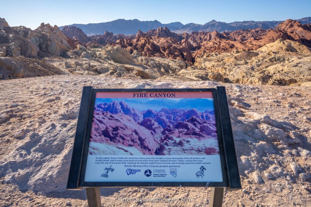 Fire Canyon Silica Dome landscape red and white sharp rugged rocks