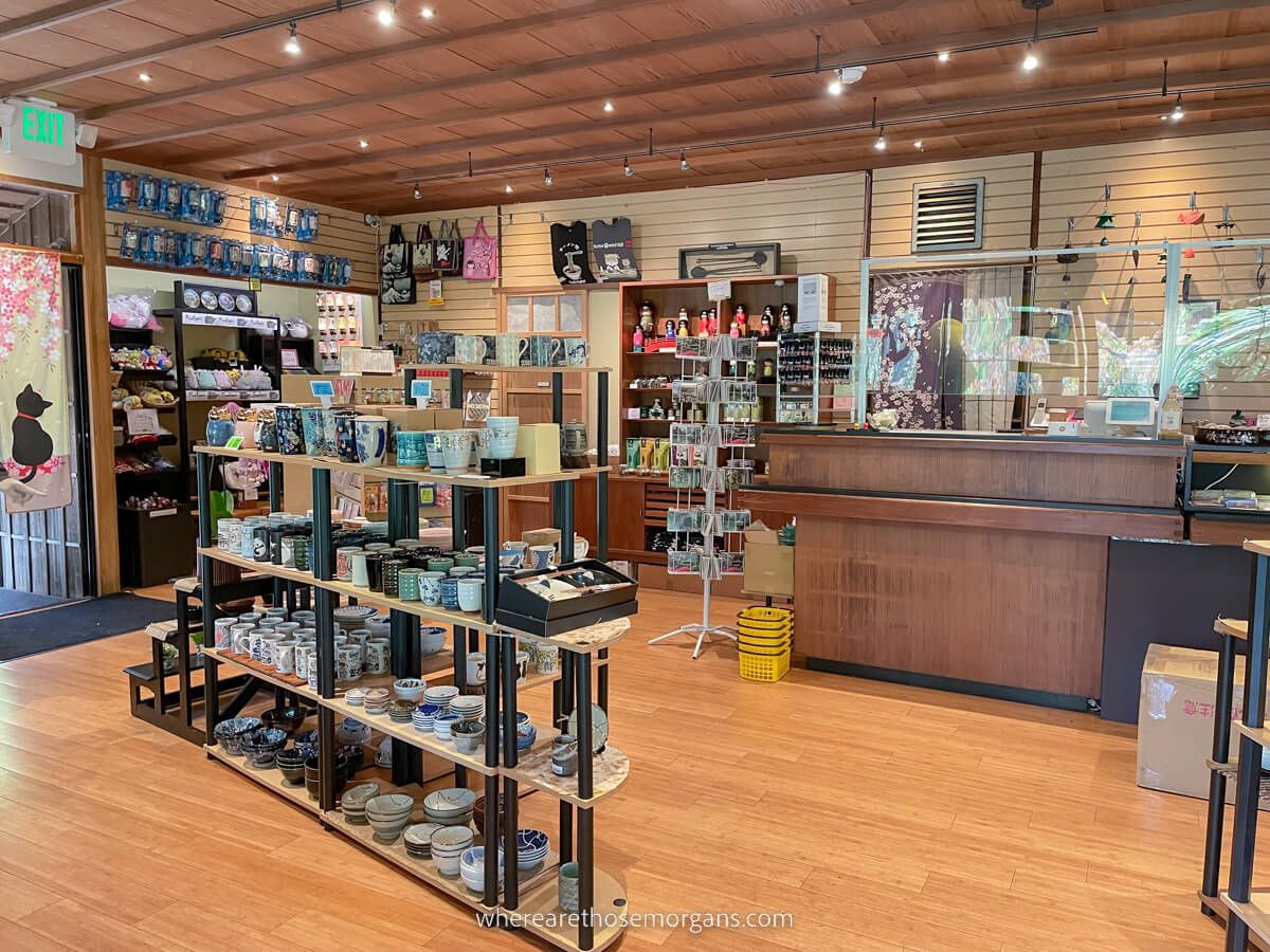 Japanese items for sale at a gift store in San Francisco California