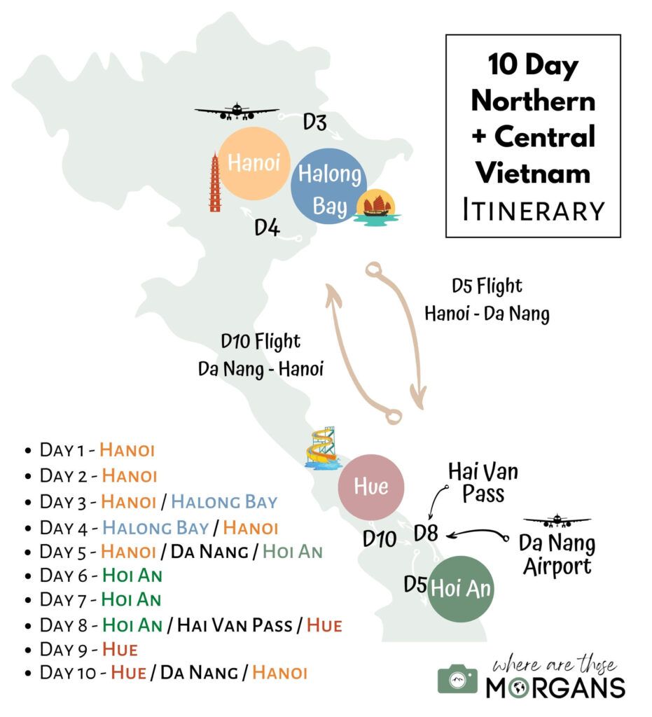 10 days itinerary for both Northern and Central Vietnam