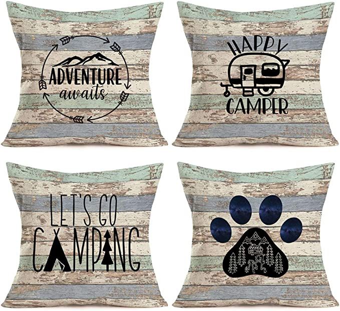 Four decorative throw pills as a gift for an rv owner