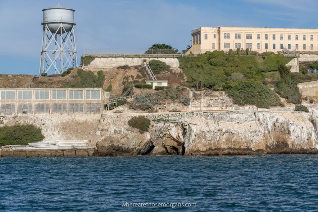 Back side view of Alcatraz island