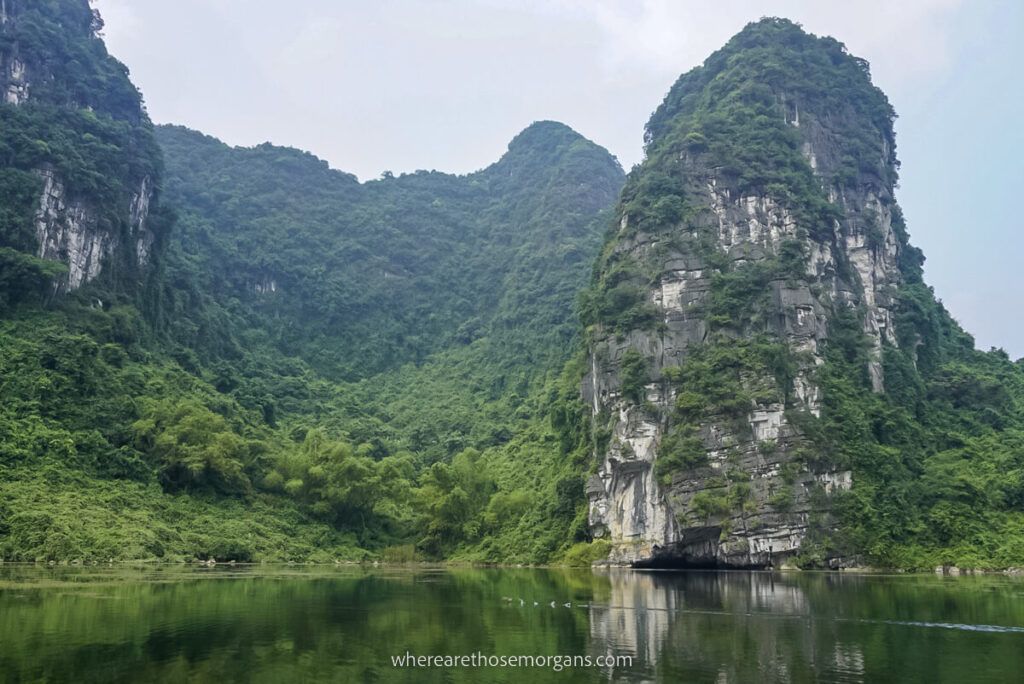 A cave hidden cave under a limestone karst in Vietnam