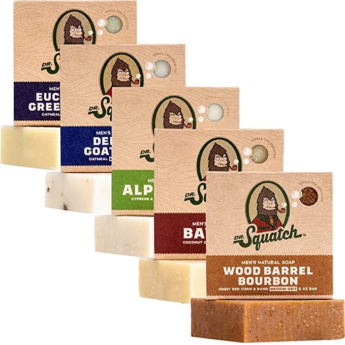 Wood Barrel bourbon Dr. Squatch Manly Soap