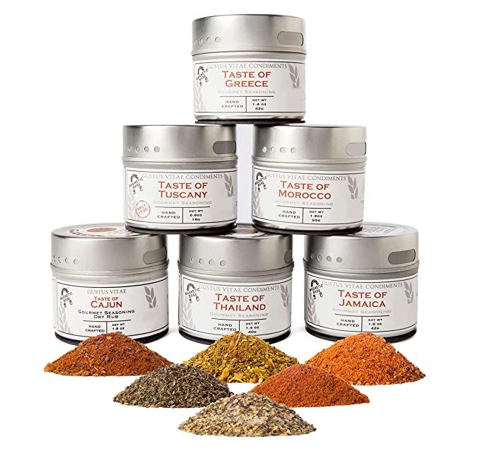 6 gourmet world flavors seasoning collections features many different countries