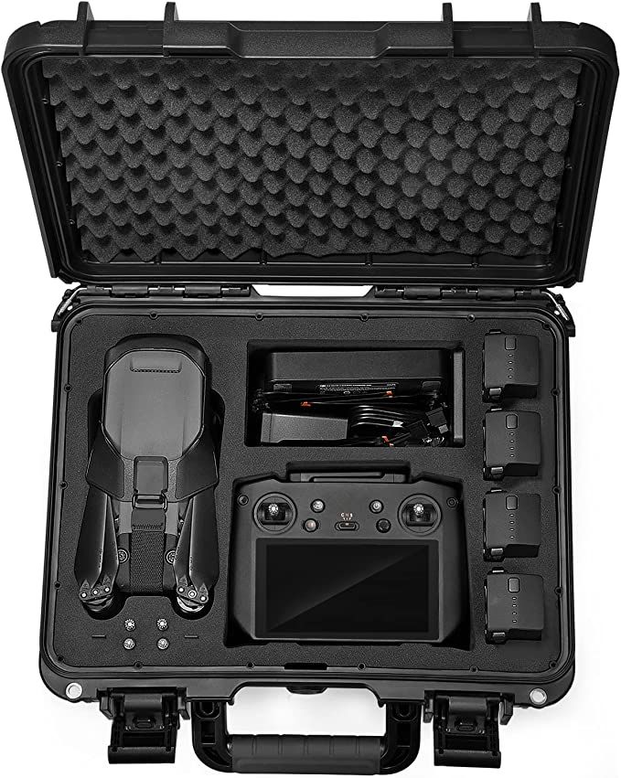 Lekufee Waterproof Hard Carrying Case Compatible with DJI Mavic 3 and ability to hold controller plus extra batteries