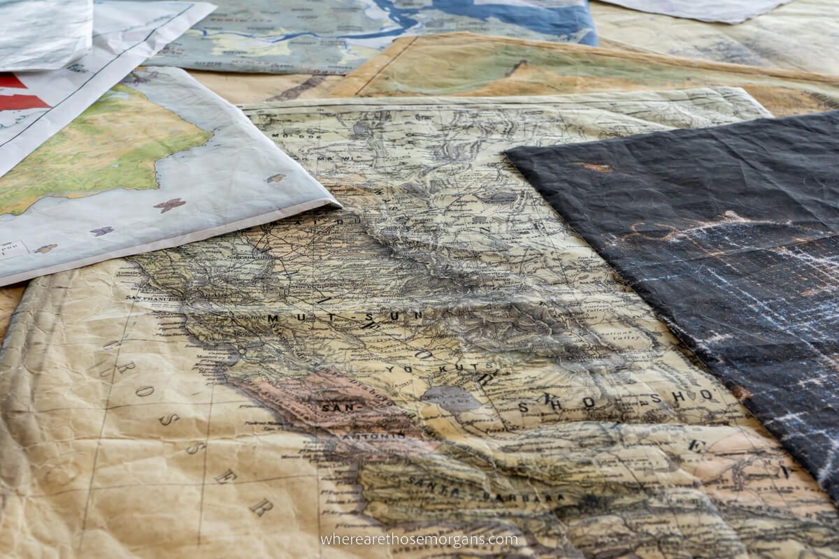 Maps in gallery 6 of the Exploratorium