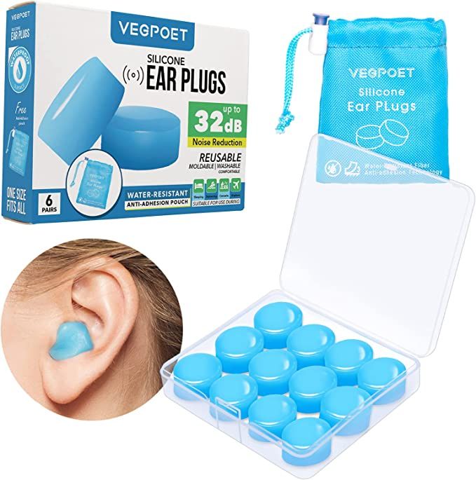 Vegpoet silicone ear plugs moldable for travel