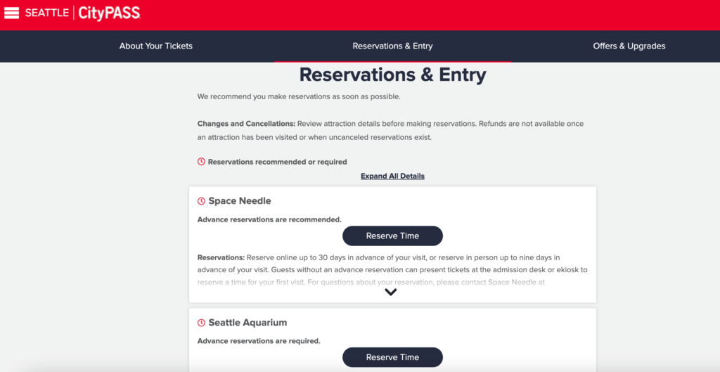 How to make reservations with a Seattle CityPASS