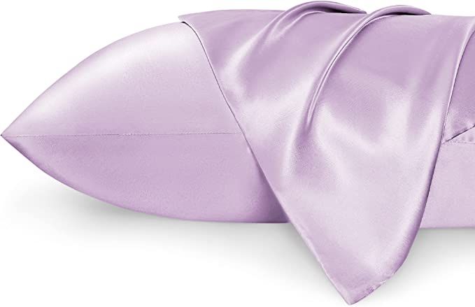 Purple silk pillowcase gift for travelers