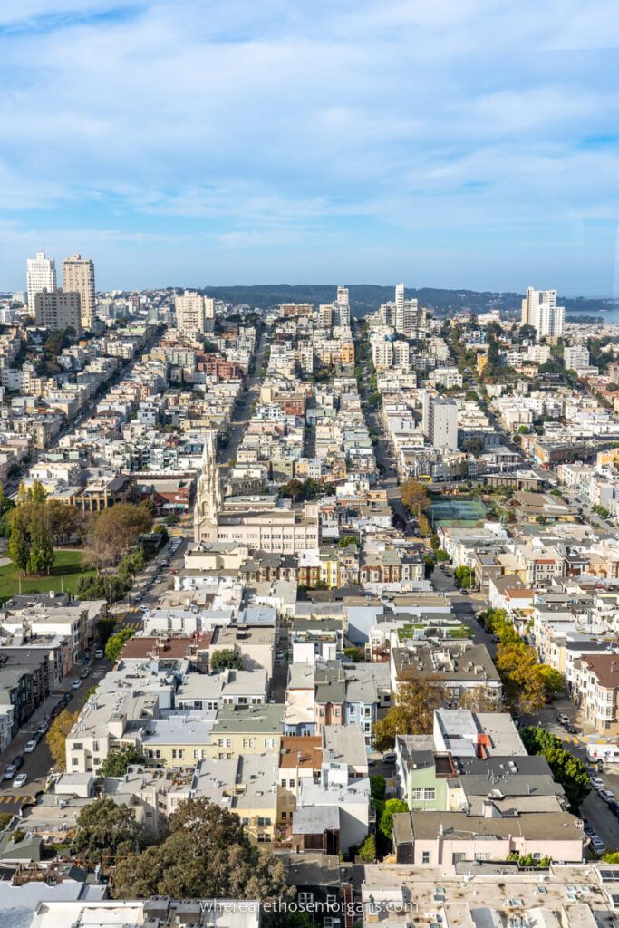 Aerial view of San Francisco streets