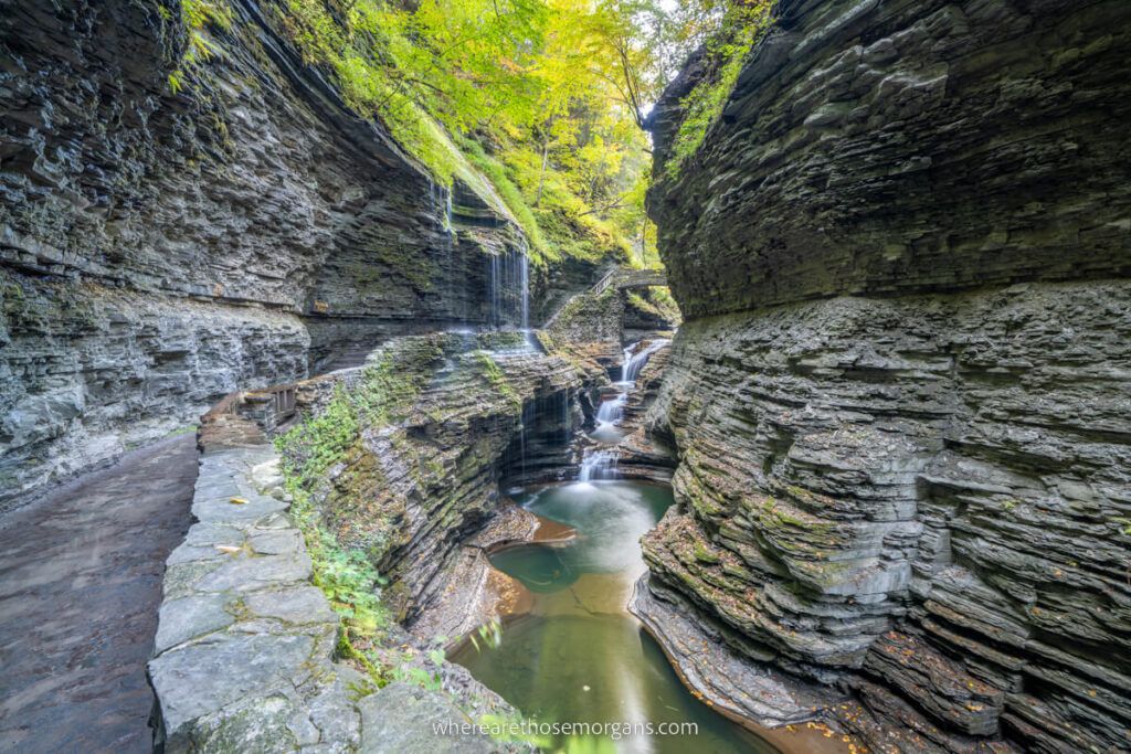 Watkins Glen State Park Gorge Trail Hike To Rainbow Falls