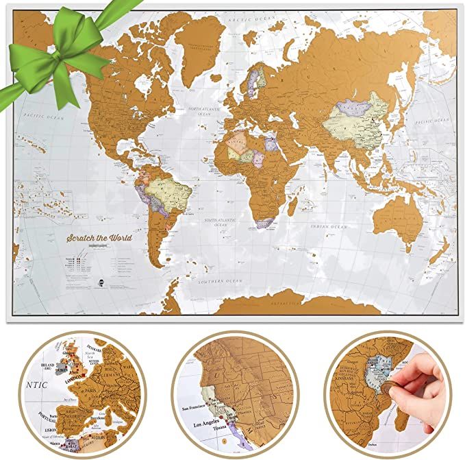 World Scratch map is perfect for the traveler in your life
