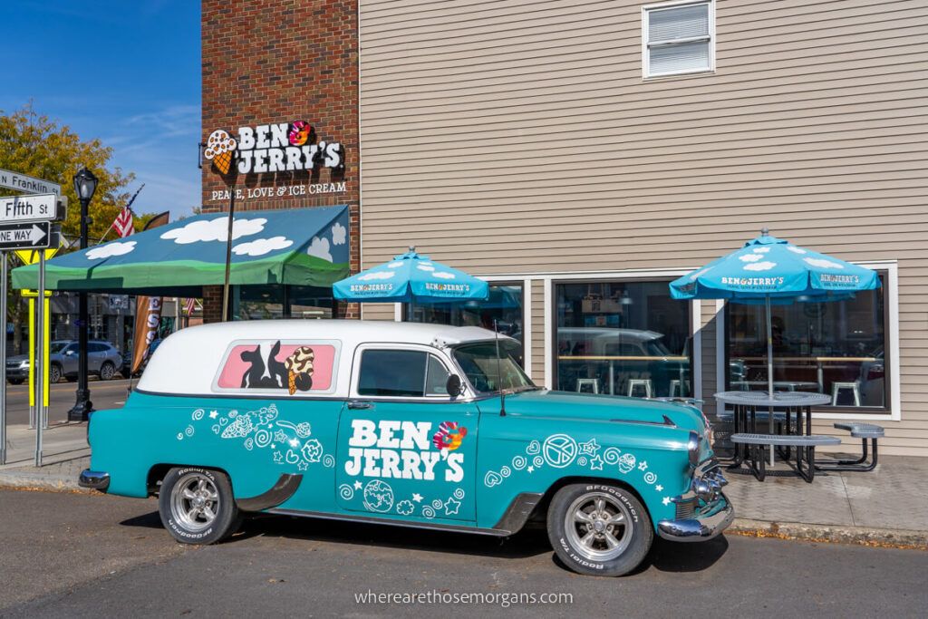 Exterior view of the Ben and Jerry's Ice Cream