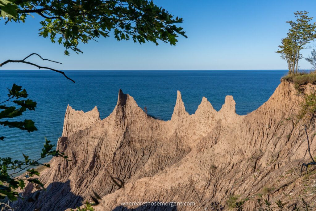 Unique sand formations at Chimney Bluffs State Park one of the most unique things to do in the finger lakes