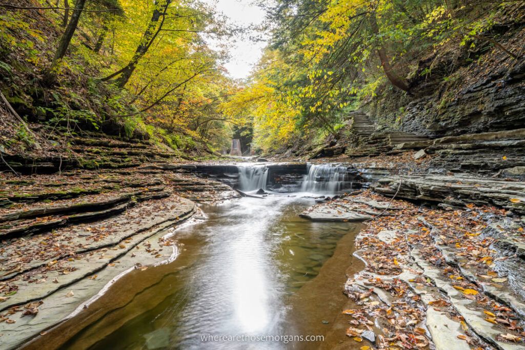 Two waterfalls along Stony Brook