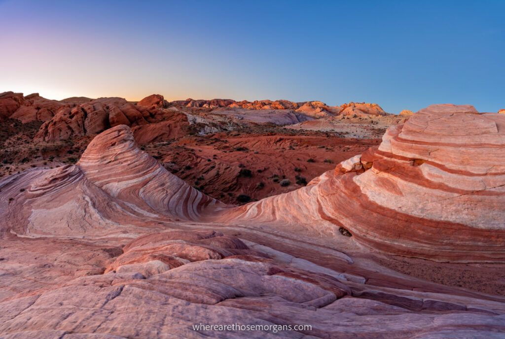 The gorgeous red hues of fire wave at Valley of Fire State Park