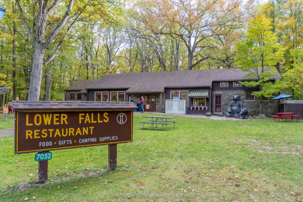 Exterior view of Lower Falls Restaurant