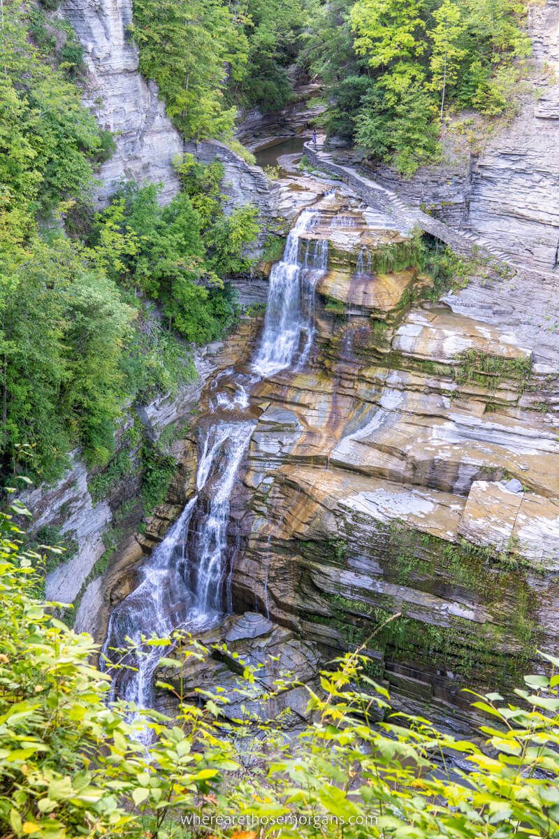 Lucifer Falls running low at Robert H. Treman State Park