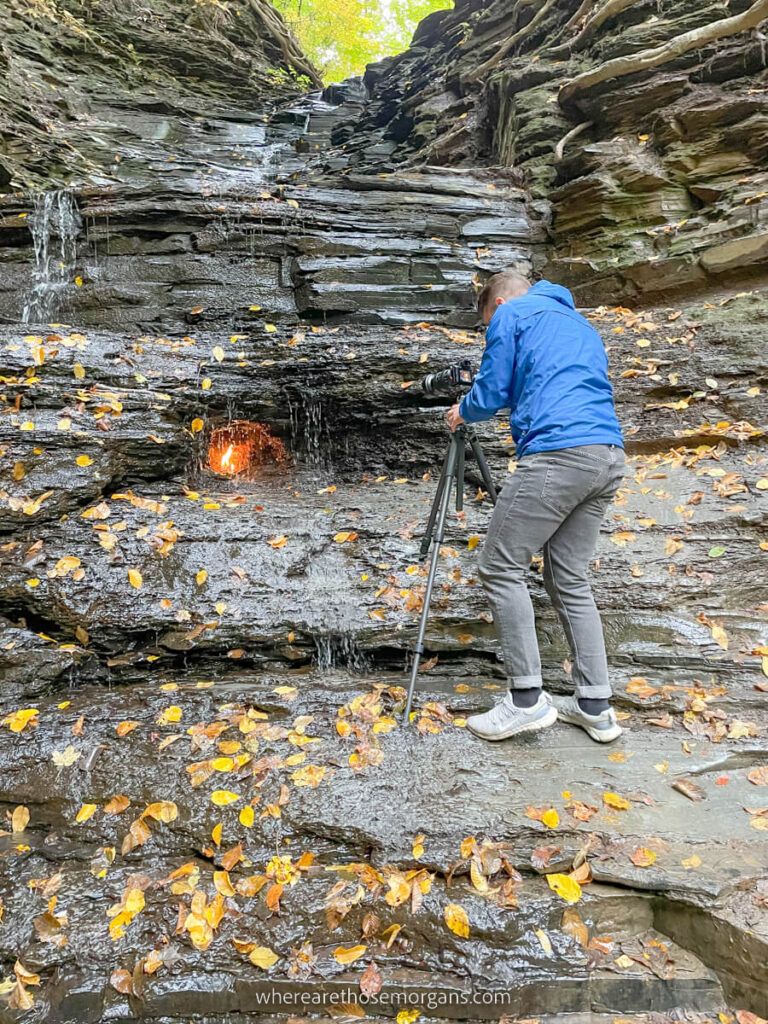 Eternal Flame Falls, New York, Upstate, NY, USA, Travel, Unique