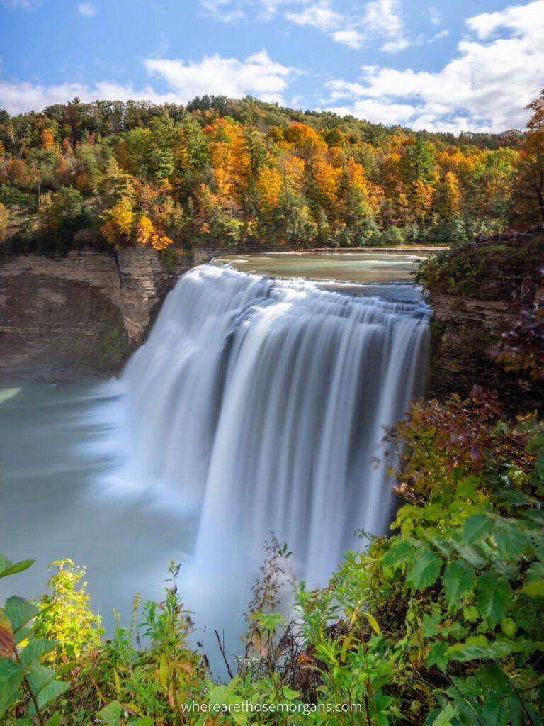 Beautiful Middle Falls at Letchworth State Park