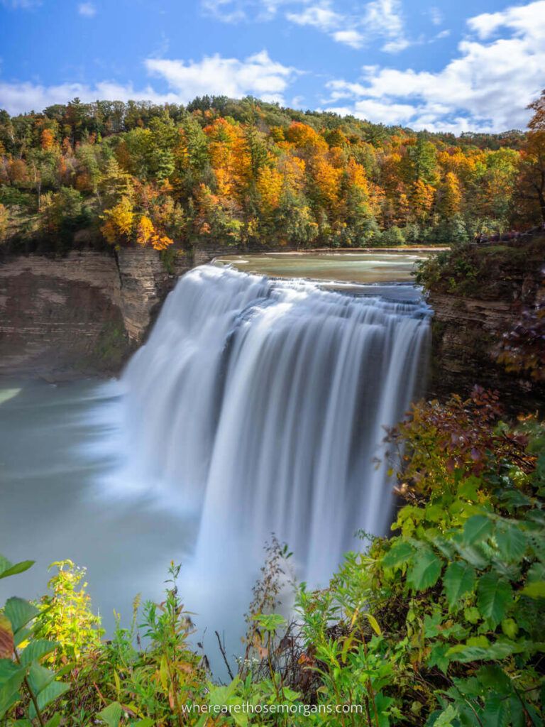Letchworth State Park Middle Falls in autumn