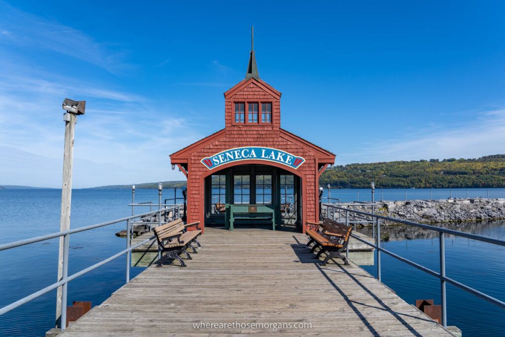 Seneca Lake red harbor house