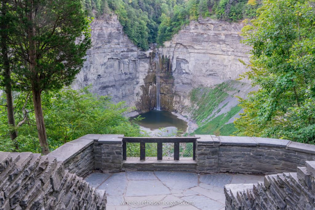 Taughannock falls in summer after a drought