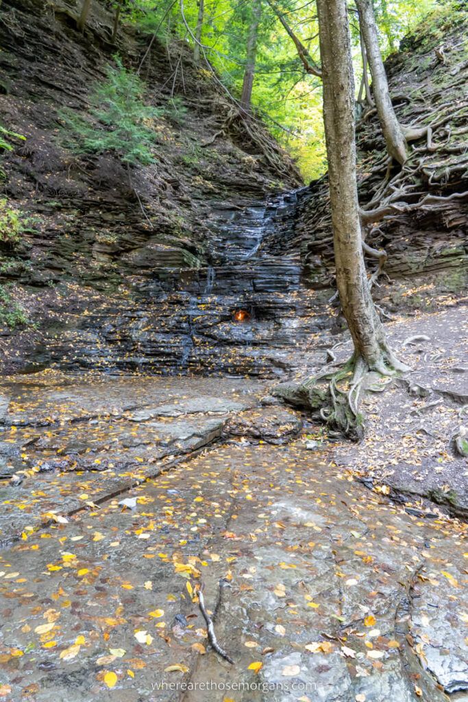 Eternal Flame Falls and Shale Creek near Orchard Park New York