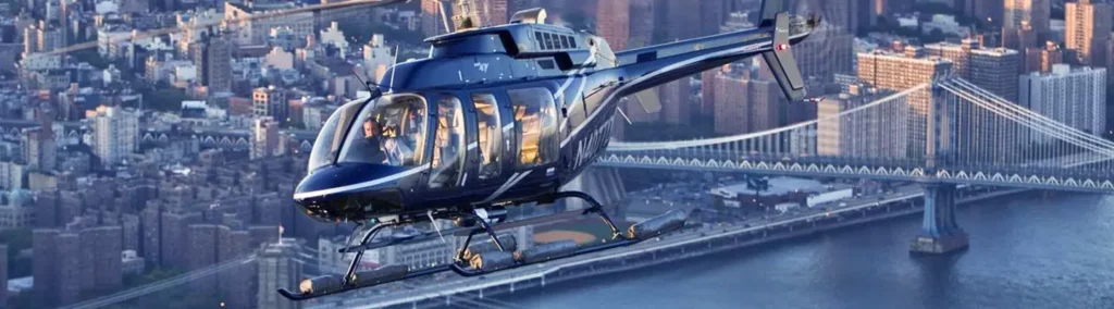 Chopper tour by HeliNY flying high above the New York skyline