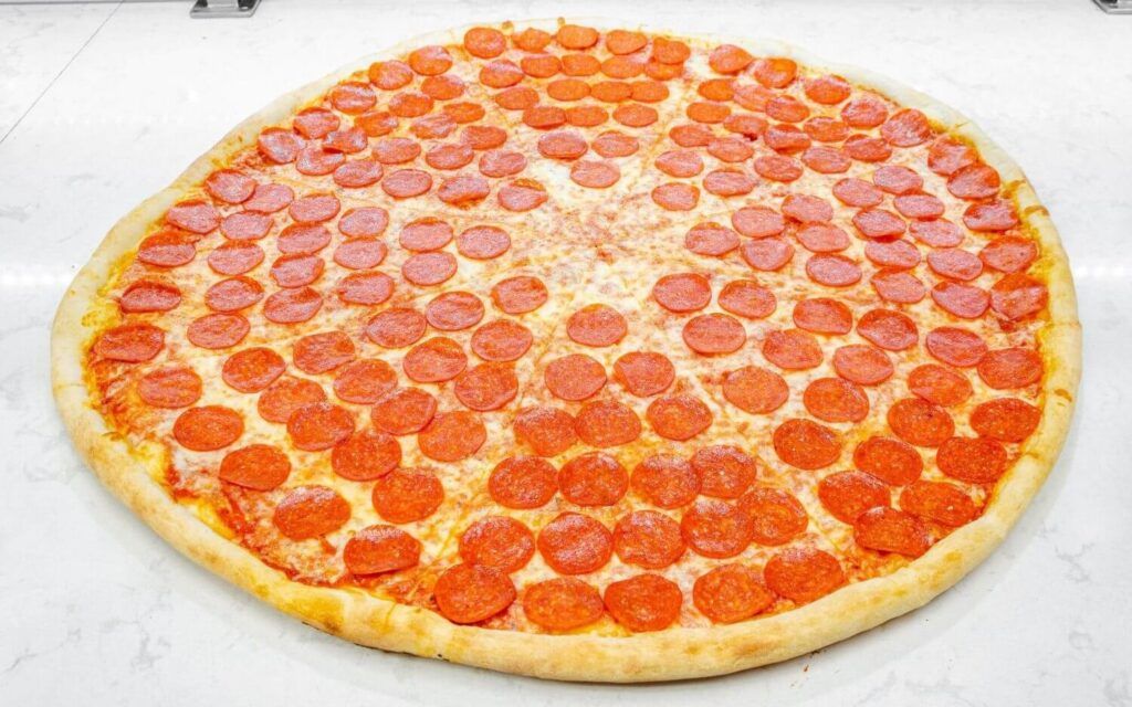 Very large New York City pizza at Koronet