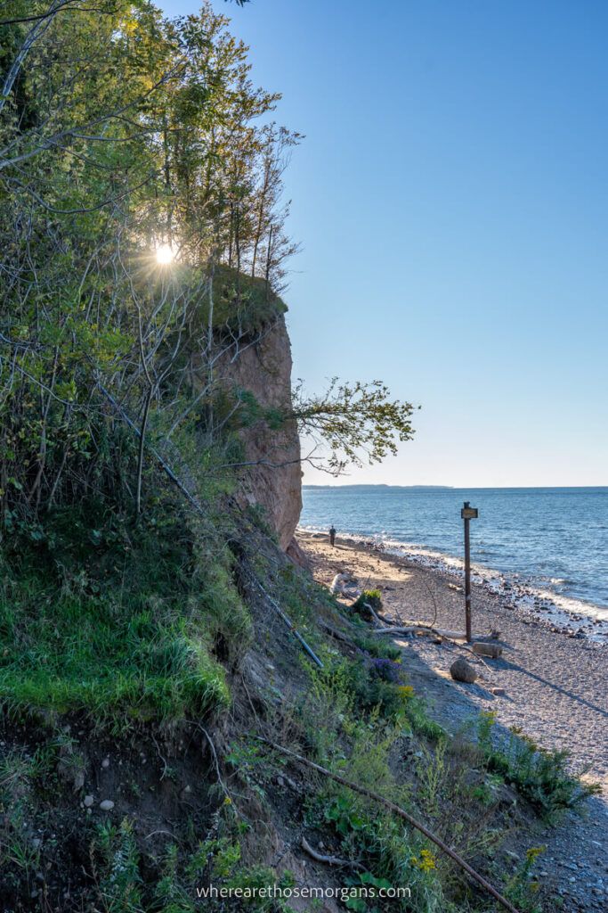 Shoreline of Chimney Bluffs State Park with Lake Ontario view