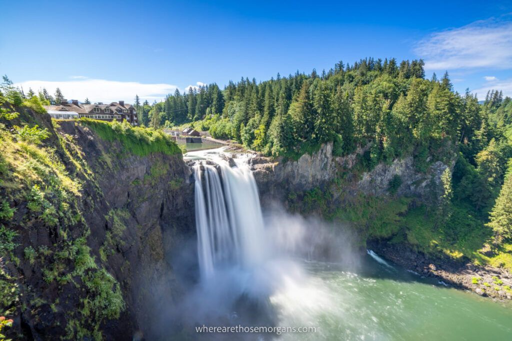 Snoqualmie Falls powerful in full flow in spring after plenty of rain