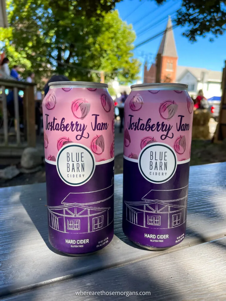 Two cans of Jastaberry Cider in Naples New York