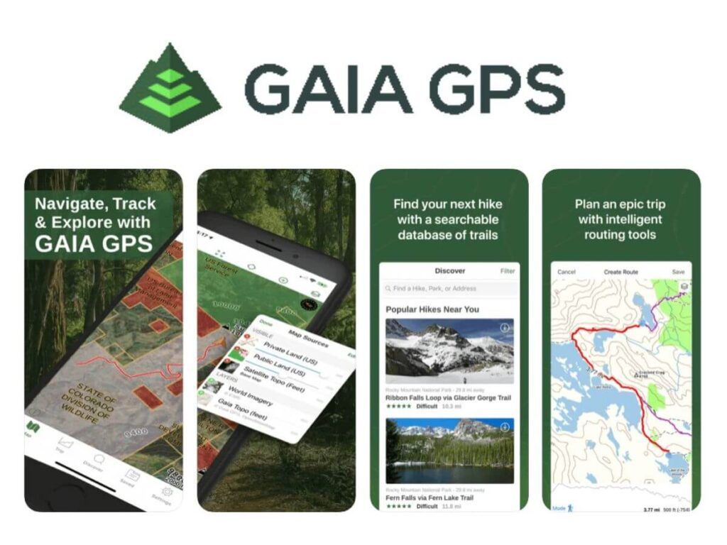 Gaia GPS hiking app