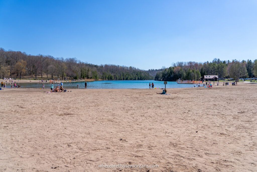 Beach access at Green Lakes State Park