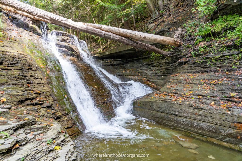 Third waterfall located in the creek of Grimes Glen Park