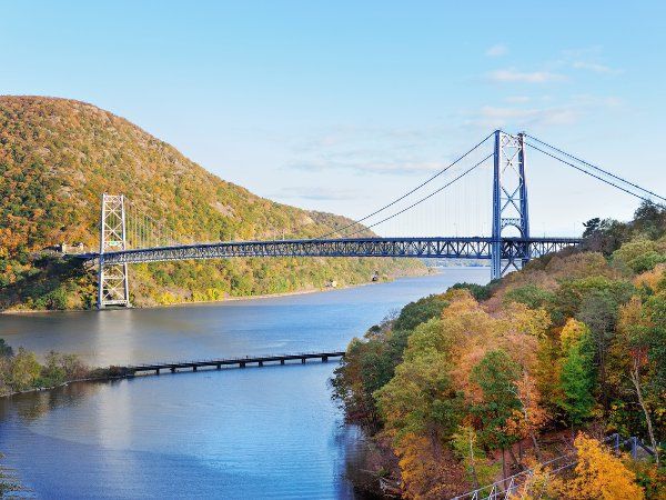 Famous bridge at Bear Mountain State park in upstate New York
