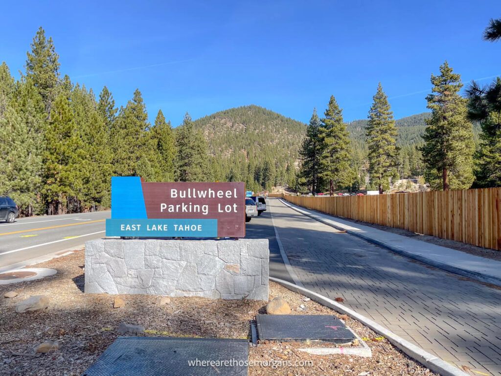 Bullwheel parking lot near Incline Village in Lake Tahoe